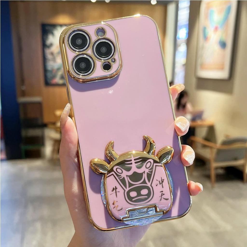 Ốp Điện Thoại Có Giá Đỡ Nam Châm 6d Cho iPhone 6 + 6s + 7 + 8 + xs max xr 11 pro max 12 pro max Niu 13 pro max 14 + 14
