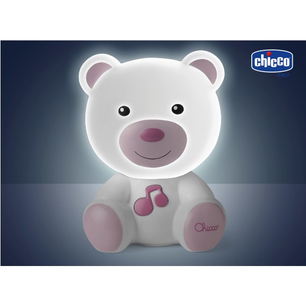 Đèn ngủ phát nhạc gấu Teddy - Hồng Chicco