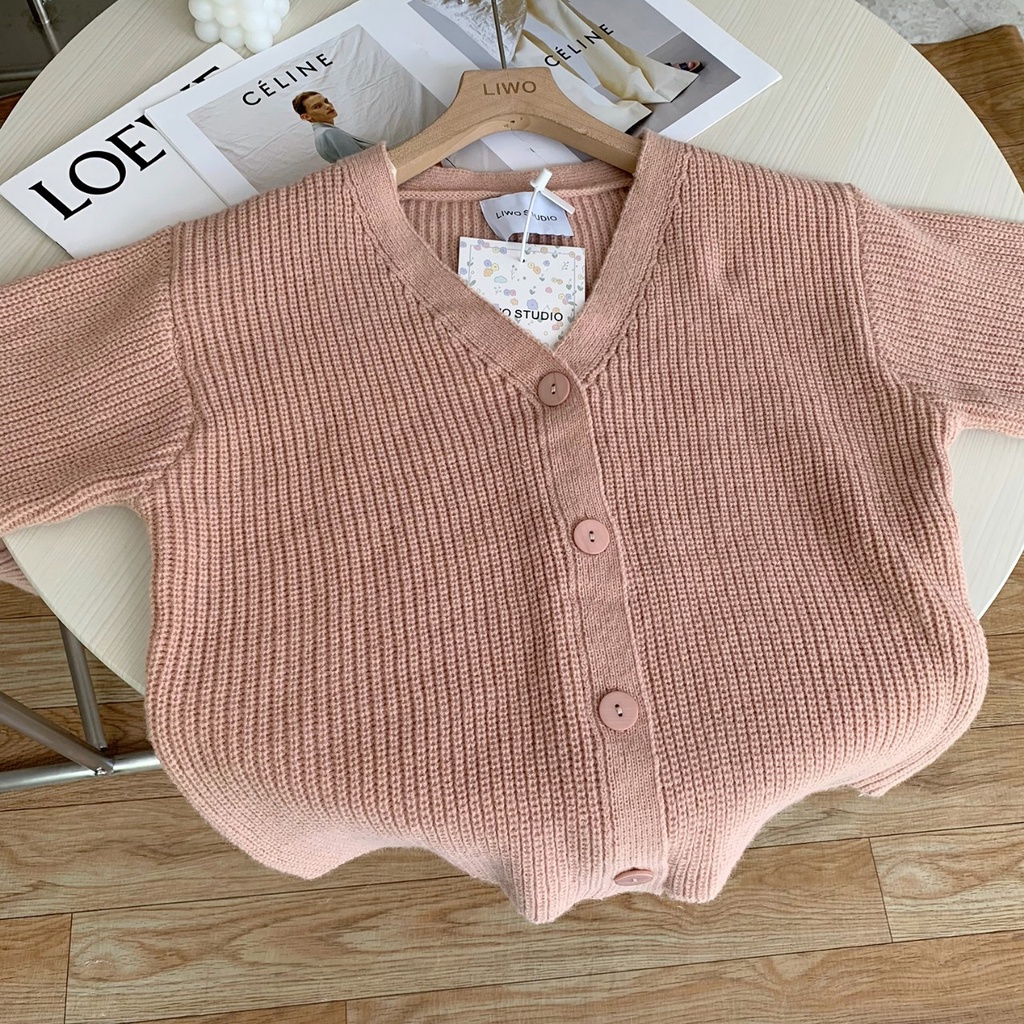 Áo Cadigan Len Dày Mùa Đông Hàng Thiết Kế Thời Trang
