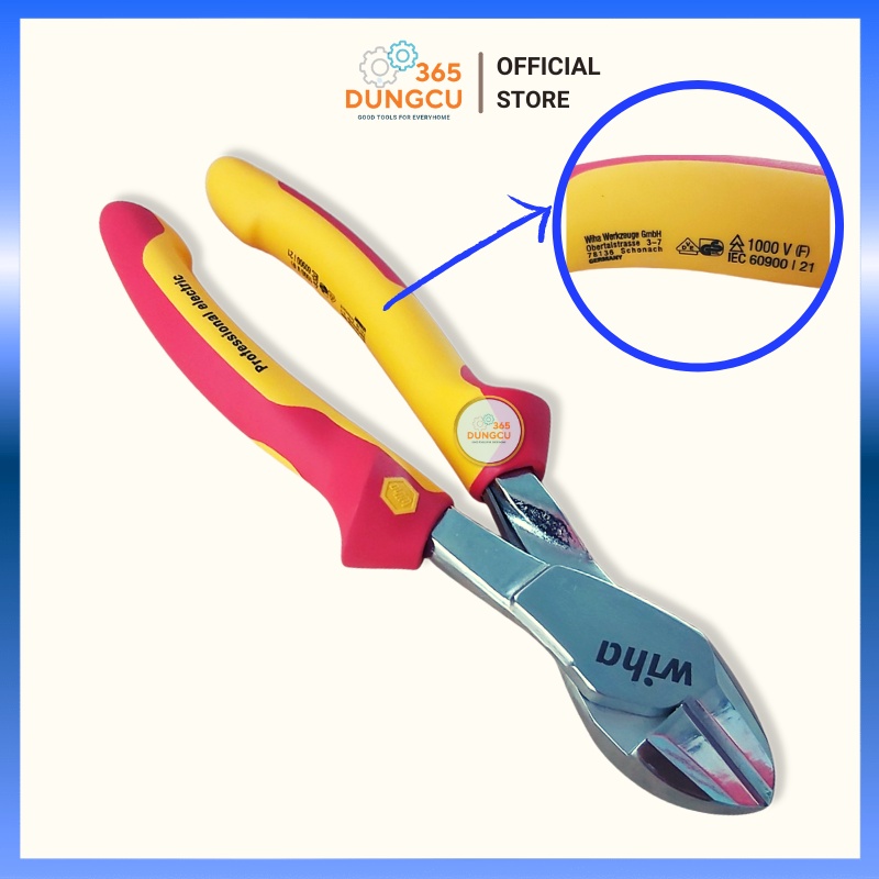 Kìm cắt cách điện 1000v thân chéo Wiha 41274 - 180mm Wiha 41279 -200mm Germany - Hàng chính hãng