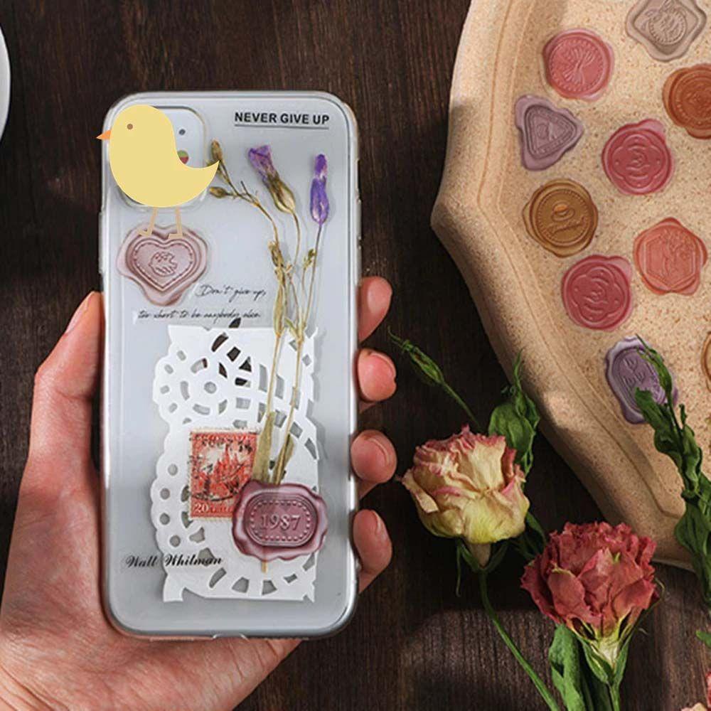 Set 40 Sticker Dán Trang Trí Album / Di Động DIY Hình Ngọn Lửa