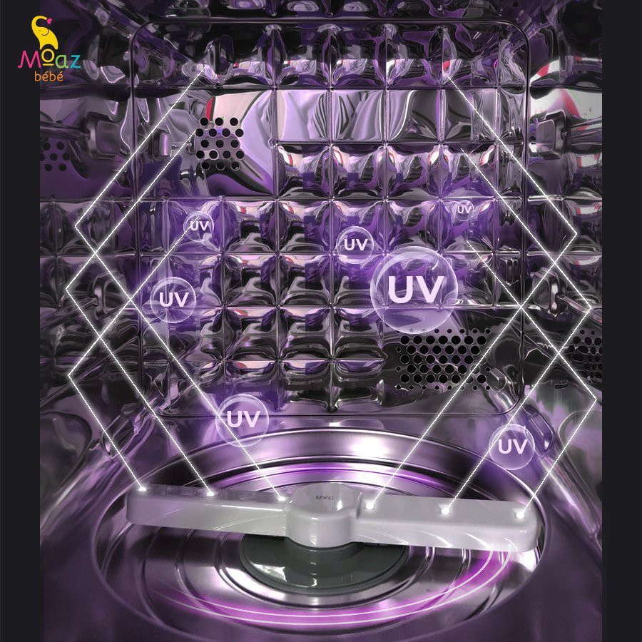 Máy tiệt trùng sấy khô UVC MOAZ BEBE MB025 diệt khuẩn tối ưu bảo hành chính hãng 1 năm