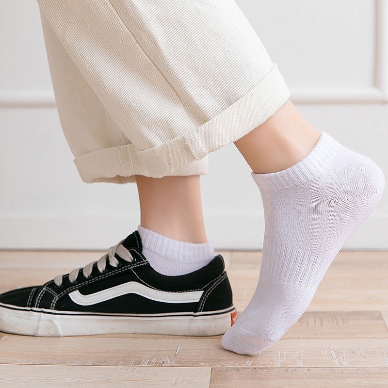 Tất cổ ngắn nam nữ unisex chất liệu cotton thấm hút mồ hôi khử mùi