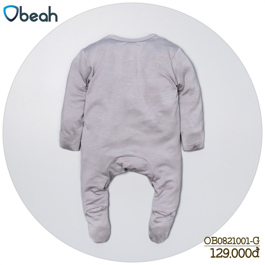 Body Newborn Obeah tất liền màu ghi cho bé yêu