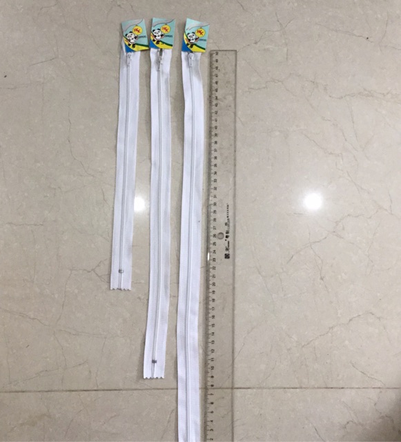 Dây khoá cước R3 HKK màu trắng 30cm/40cm/50cm