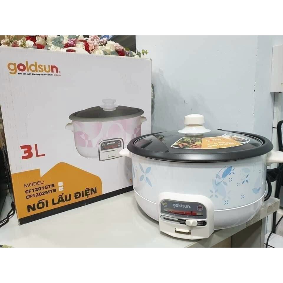 [Sale]Nồi Lẩu Điện Đa Năng Goldsun MC-GBB 100 3 Lít- Hàng Sẵn Tại Kho