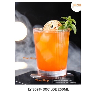 🚩 🚩Ly thuỷ tinh sang trọng sọc loe thuỷ tinh chịu nhiệt dung tích lớn
