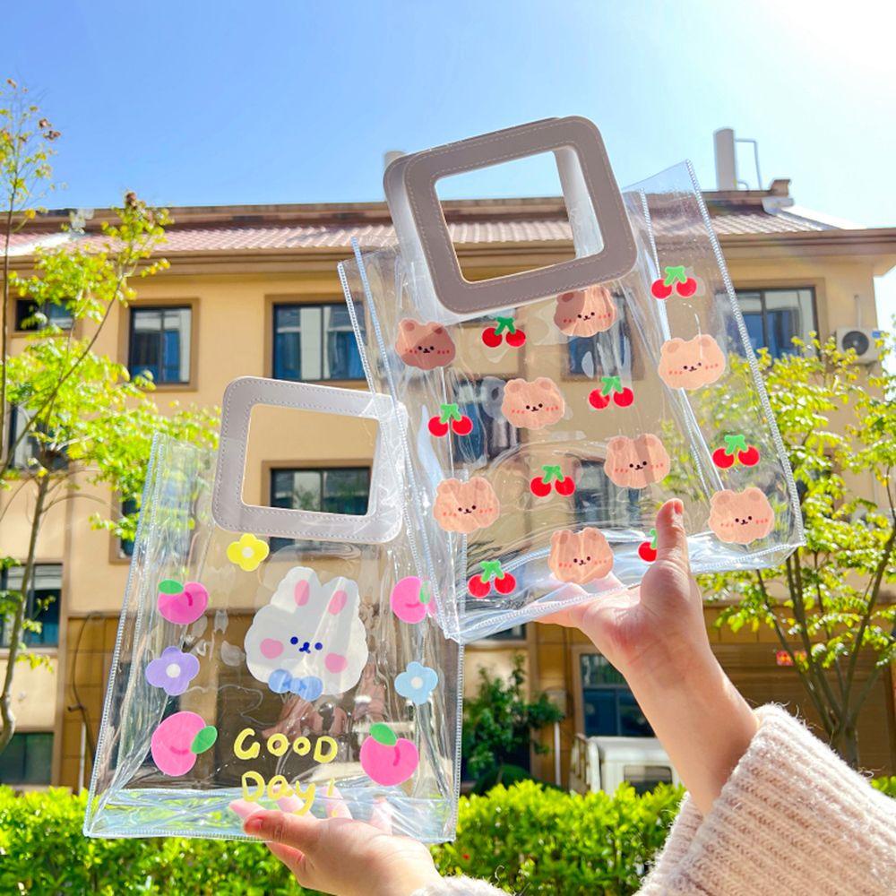 Túi Đựng Mỹ Phẩm Kích Cỡ Lớn Bằng PVC Chống Thấm Nước Họa Tiết Hoạt Hình Xinh Xắn