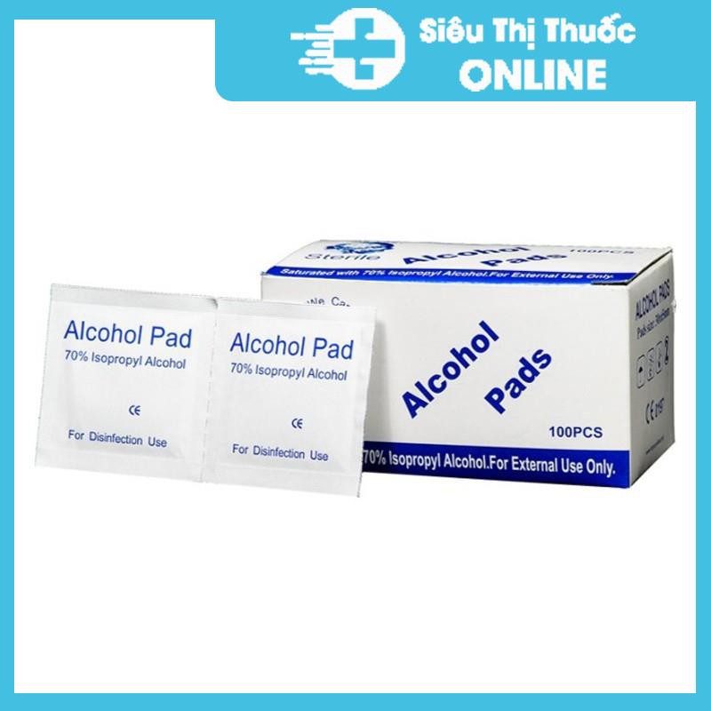 Bông tẩm cồn tiệt trùng (alcohol pads)