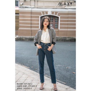 Áo blazer kiểu Hàn check blazer Maxy Workshop