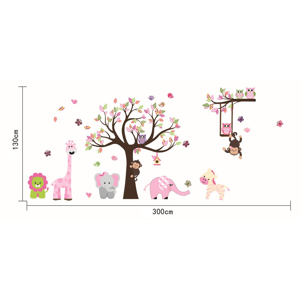 Decal dán tường Vườn thú to 1 hiệu Zooyoo - MSP DB040