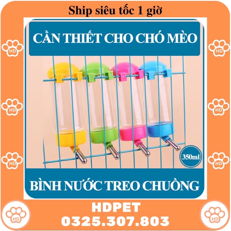 Bình nước gắn chuồng cho thú cưng / Bình bi treo chuồng chó mèo giá rẻ