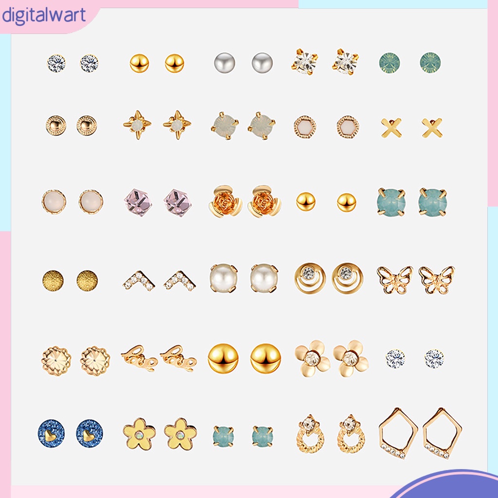 Bộ 30 cặp khuyên tai thời trang độc đáo cho nữ