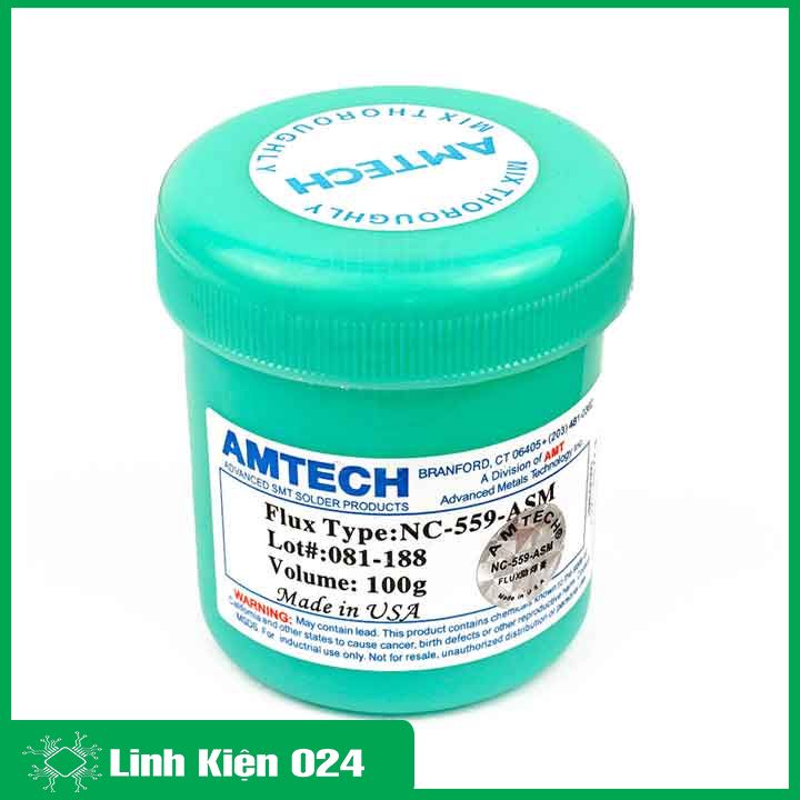 Mỡ hàn, keo hàn Amtech NC-559-ASM 100g hàng chuẩn loại 1