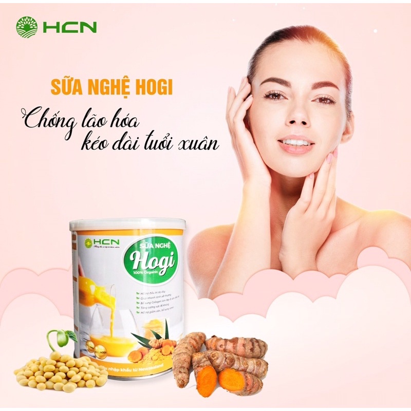 SỮA NGHỆ HOGI 400g Hàng cao cấp Giúp Da Sáng Mịn, Ngừa Nám, giảm cân