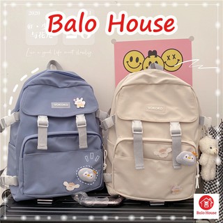Balo học sinh chống nước, tặng sticker đính kèm - balo house bl1103