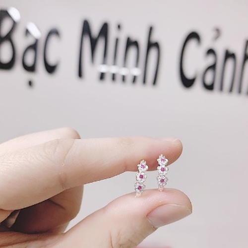 Bông Tai Bạc Cho Bé Hoa Mai Nhí Minh Canh Jewelry