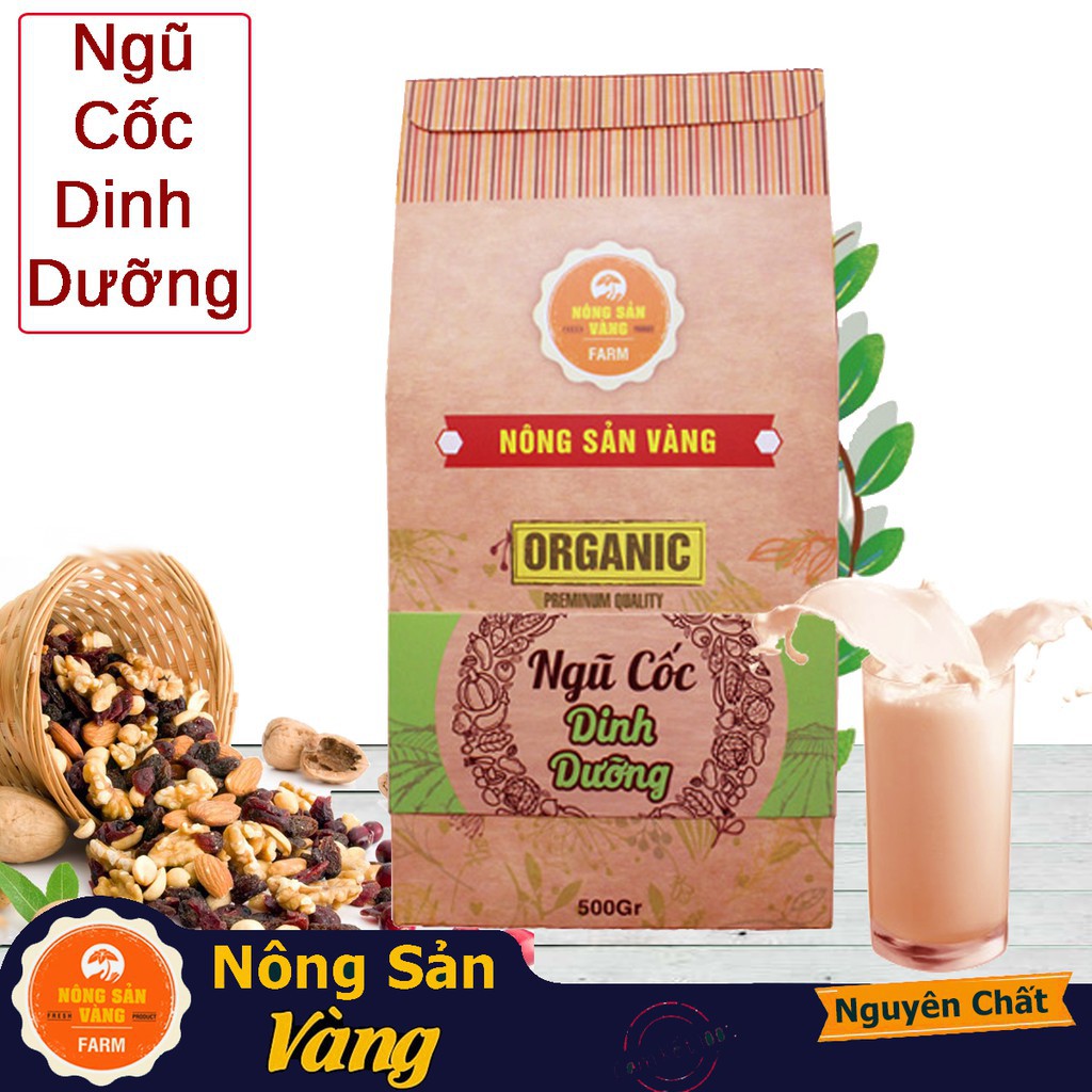 [Hot] Ngũ Cốc Không Đường Hộp 500gr - Nông Sản Vàng