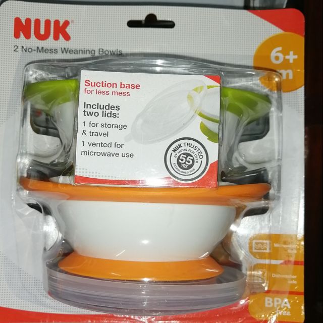 [Tách set] Bát tập ăn chống đổ Nuk