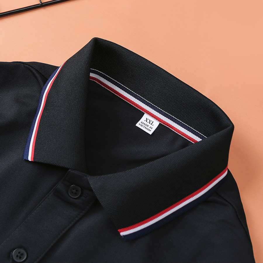 Áo polo áo thun nam nữ đẹp ngắn tay có cổ thời trang công sở lịch lãm cao cấp chất vải coton cá sấu đen, trắng có viền