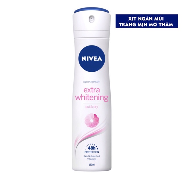 Bộ đôi Nivea: Xịt 150ml và sáp 40ml trắng mịn mờ vết thâm