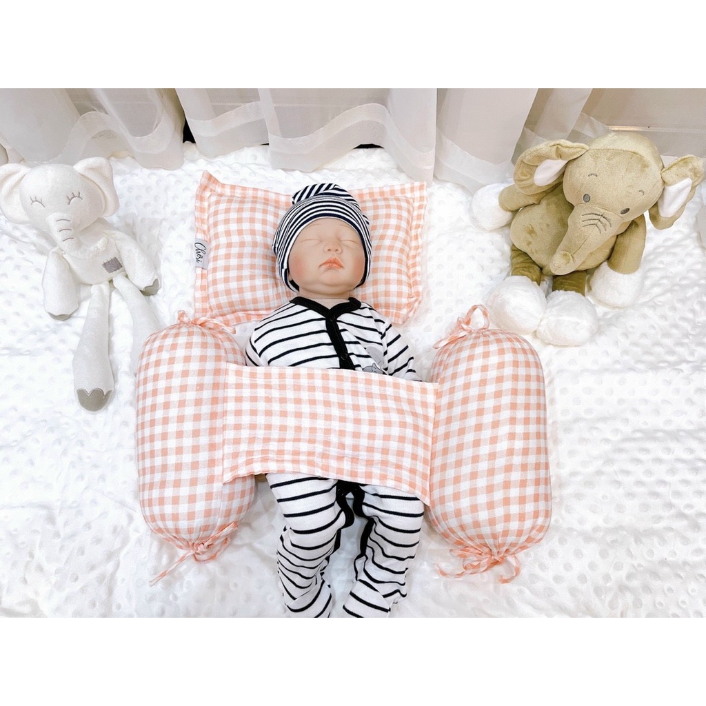 Bộ Chặn Bông Kèm Gối Chéri Hàng Xuất Hàn Vải Organic Mềm Cao Cấp | Minizon Kids