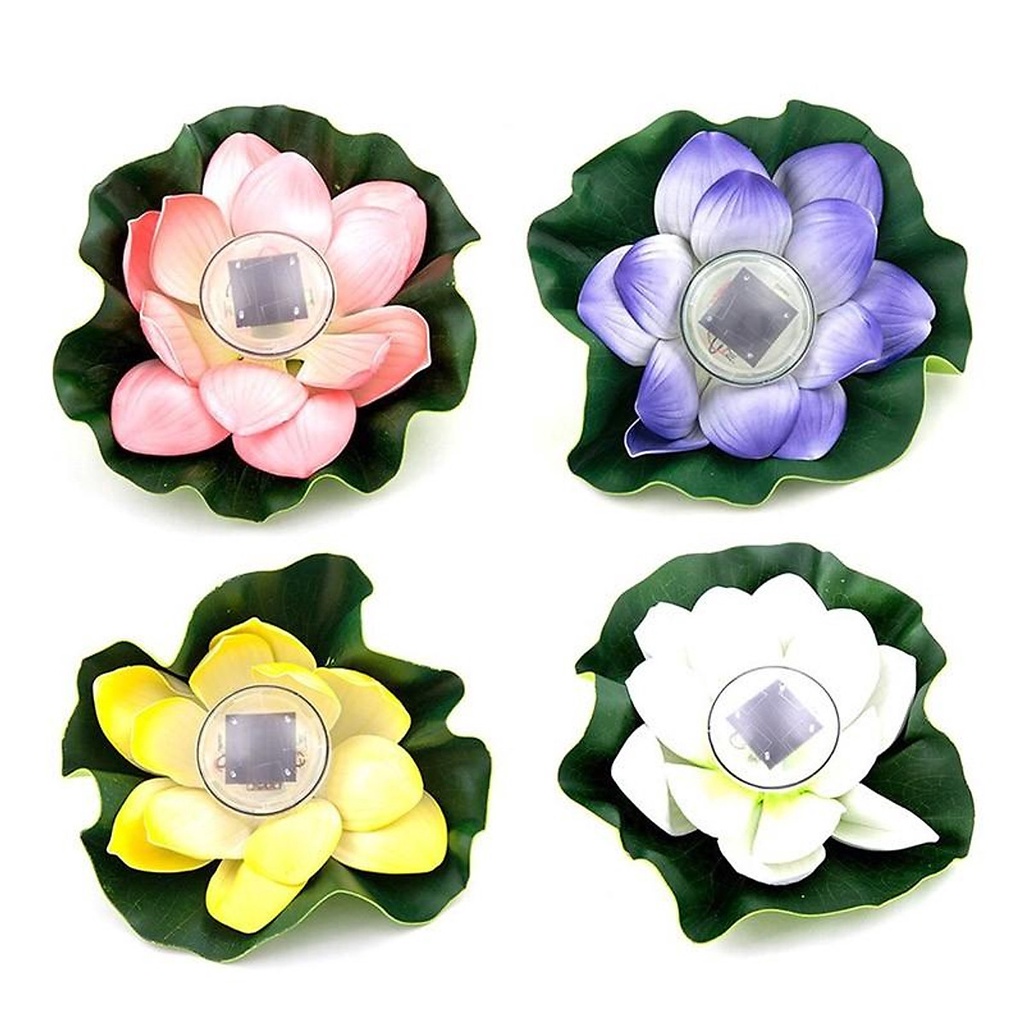 Đèn LED Năng Lượng Mặt Trời Chống Thấm Nước Hình  Hoa sen  / Trang Trí Lối Đi Sân Vườn