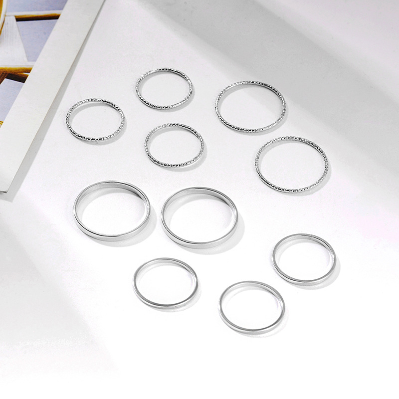 Set Nhẫn Đeo Tay Kim Loại Thời Trang Dành Cho Nữ