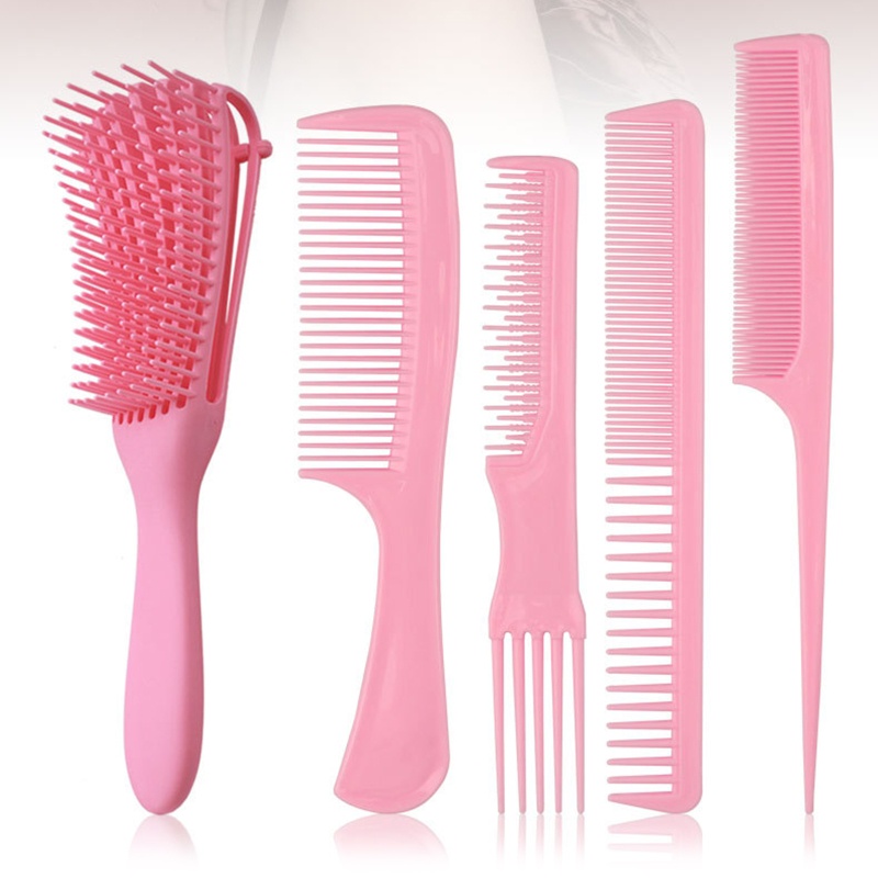 Set 9 Lược Chải Tóc Tạo Kiểu Răng Thưa Chống Tĩnh Điện