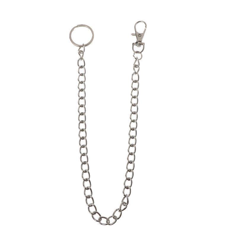 Dây xích 16 inch kèm móc kẹp và vòng treo phong cách unisex để kết hợp với ví/ túi xách/ quần jean