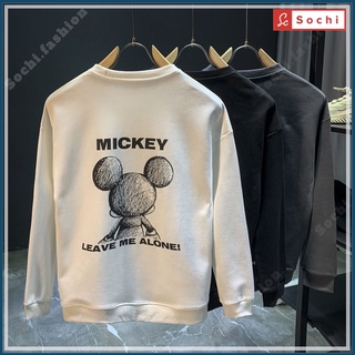 Áo thun dài tay nam, áo thu đông thời trang Hàn Quốc in hình Mickey mã SW639