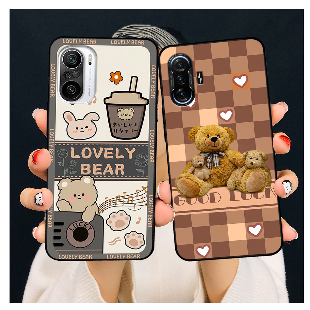Ốp lưng Xiaomi Redmi K40 / K40 Pro / K40 Gaming in hình gấu bear dễ thương, bền đẹp