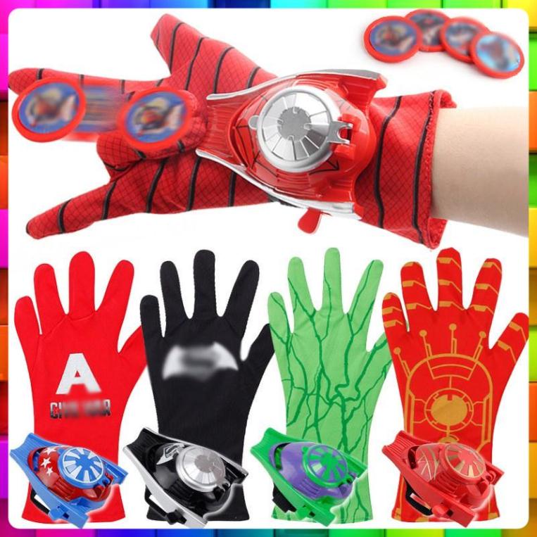 ( Siêu giảm giá cuối năm) Găng Tay Bắn Đĩa Siêu Nhân Superman, Captain ,Ironman, Spiderman, Hulk trẻ em