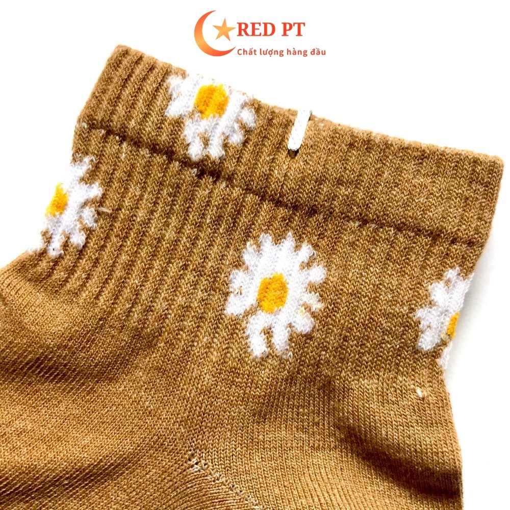 Tất nữ cổ ngắn vớ trắng xinh cute thun cotton RED PT