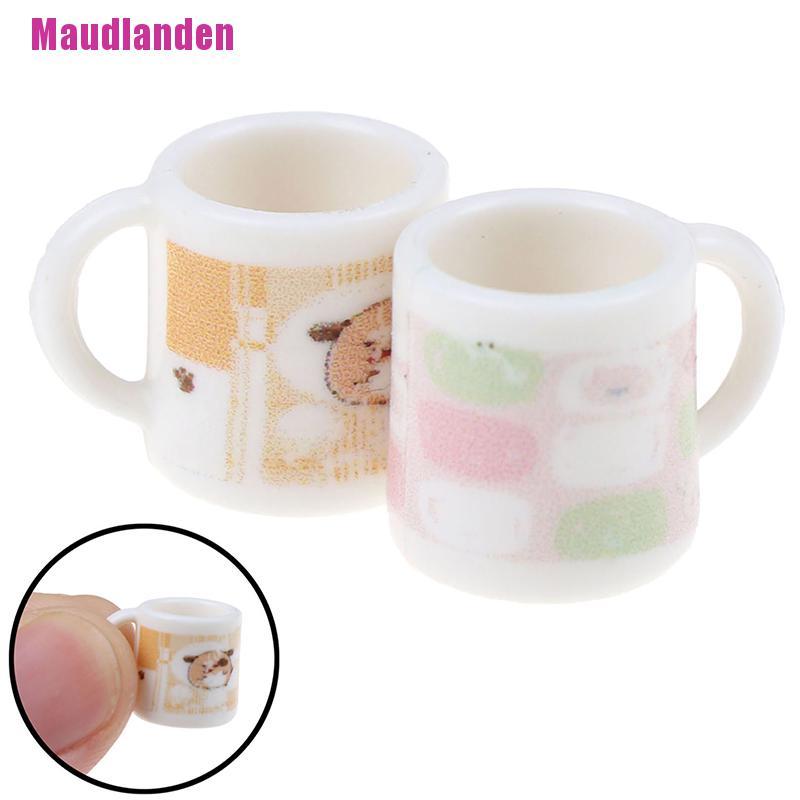 Set 2 Cốc Uống Trà Cà Phê 1 / 12 Trang Trí Nhà Búp Bê