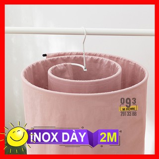 Sào Phơi Đồ Vòng Cung Inox 2 Mét, Móc Treo Quần Áo