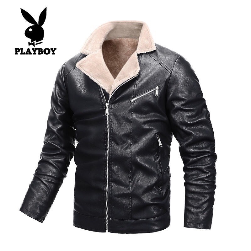 Áo Khoác Da Nam Lót Lông Thời Trang Thu Đổng Quảng Châu Phong Cách Hàn Quốc