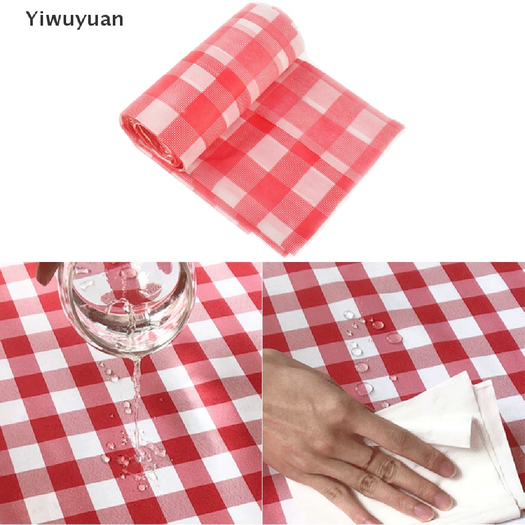 &lt; Yiwuyuan &gt; Khăn Trải Bàn Kẻ Caro Đỏ Dày Dùng Một Lần Trang Trí Nhà Cửa Tiệc Cưới Bán Chạy