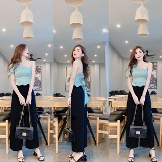 ÁO LỆCH VAI CỘT NƠ 3 màu