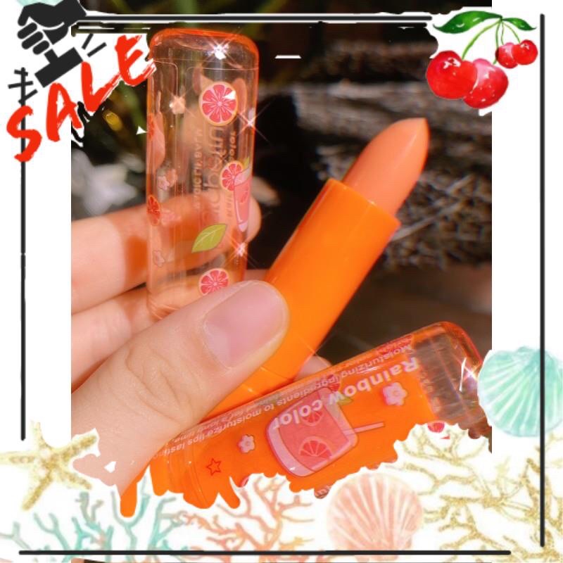 Sondưỡng màu ĐÀO CAM RAINBOW COLOR 8008 PEACH #LipBalm #KissBeauty 3.5g