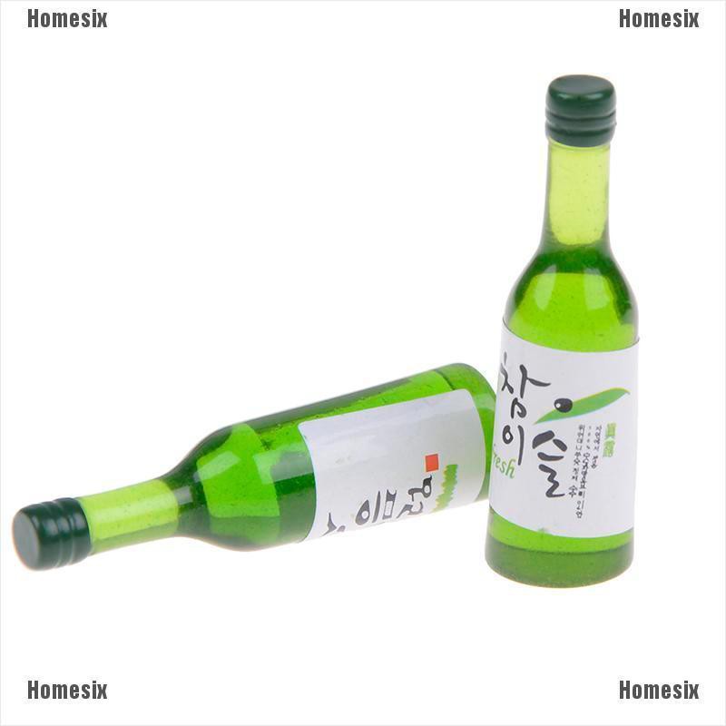 [HoMSI] 4Pcs 1:12 Dollhouse mini wine bottles miniature drinking doll house decor SUU