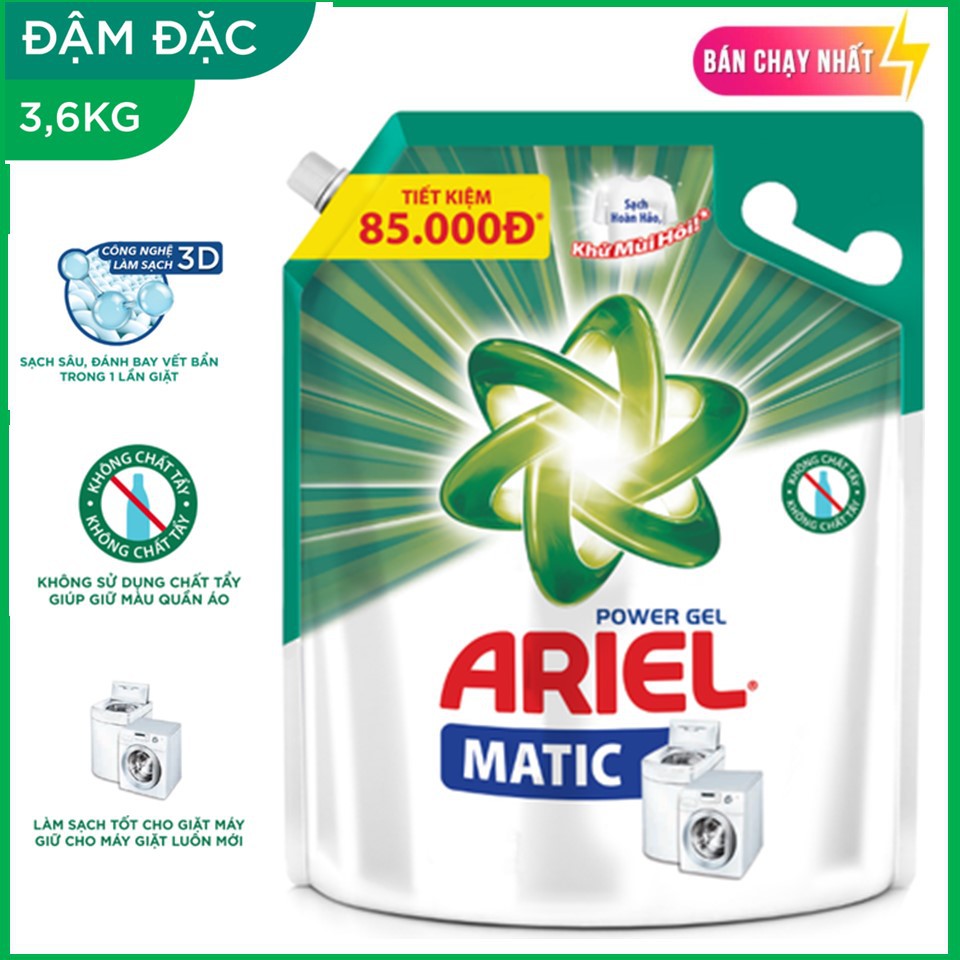 COMBO Giặt xả hoàn hảo Ariel Đậm đặc 3.6Kg và Downy Nắng mai 3.5L