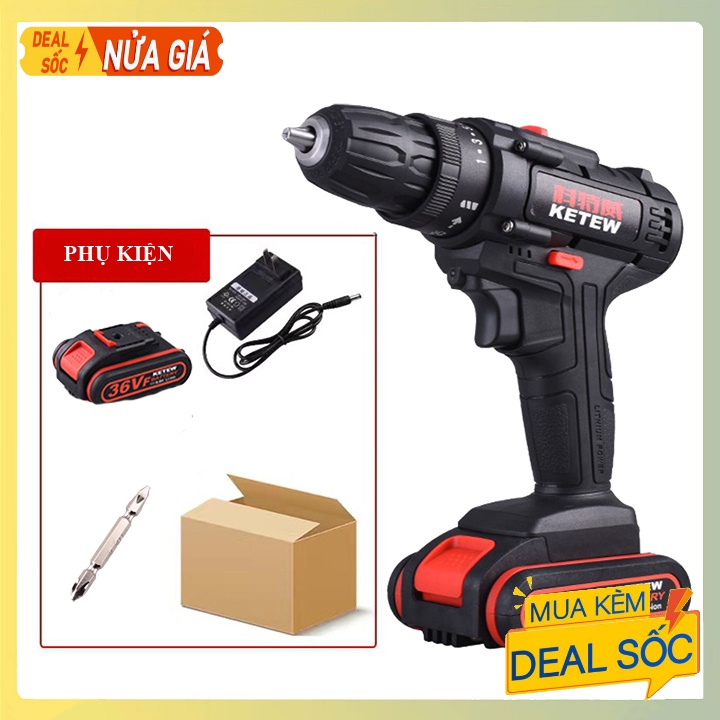 Máy khoan pin KETEW 36v ( SIÊU KHỎE , BỀN BỈ ) loại 1