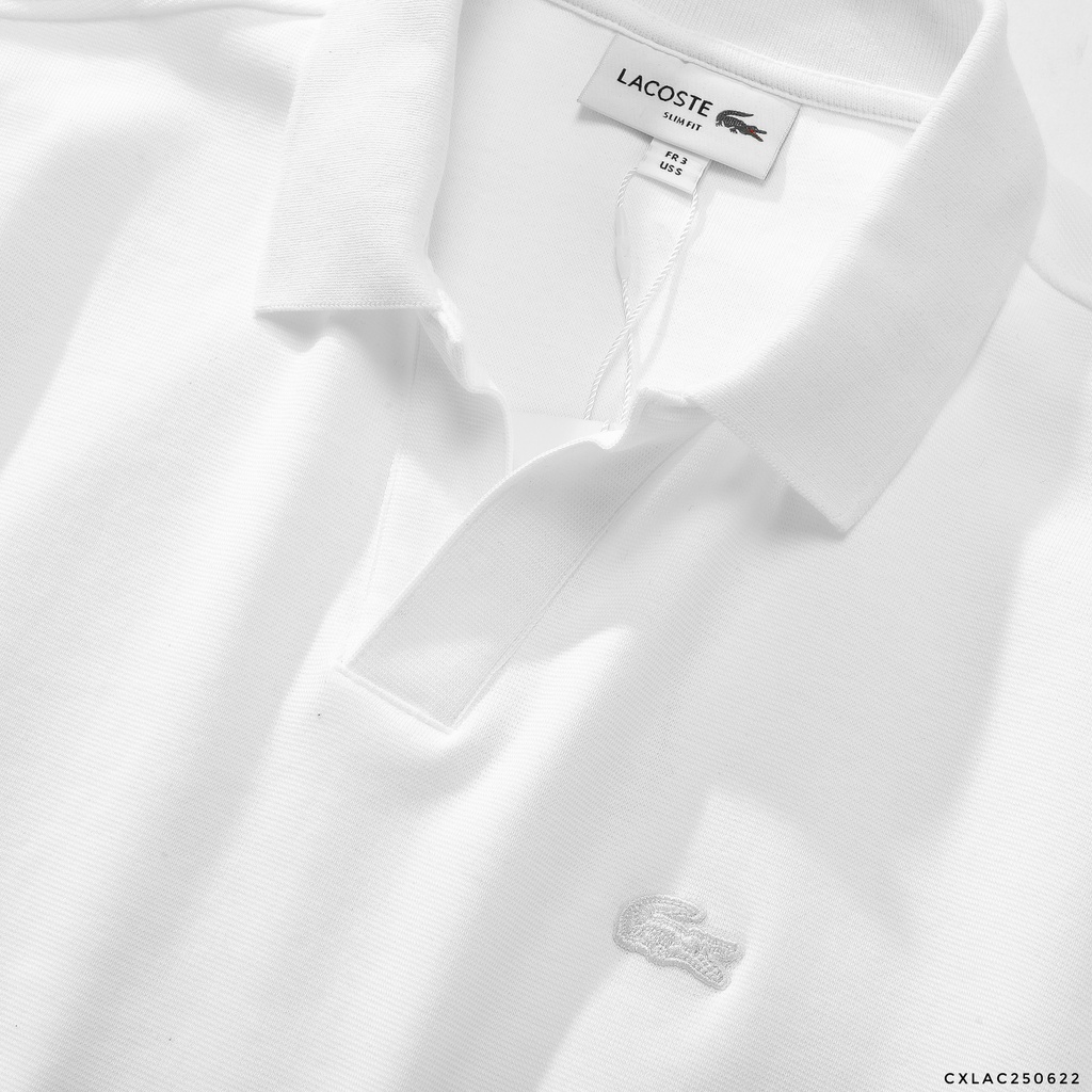 Áo Thun Nam POLO LACOSTE CỔ V TRƠN KHÔNG NÚT BASIC SlimFit - Vải Chính Phẩm Nhẹ Mát Cao Cấp Hàng Xuất Xịn