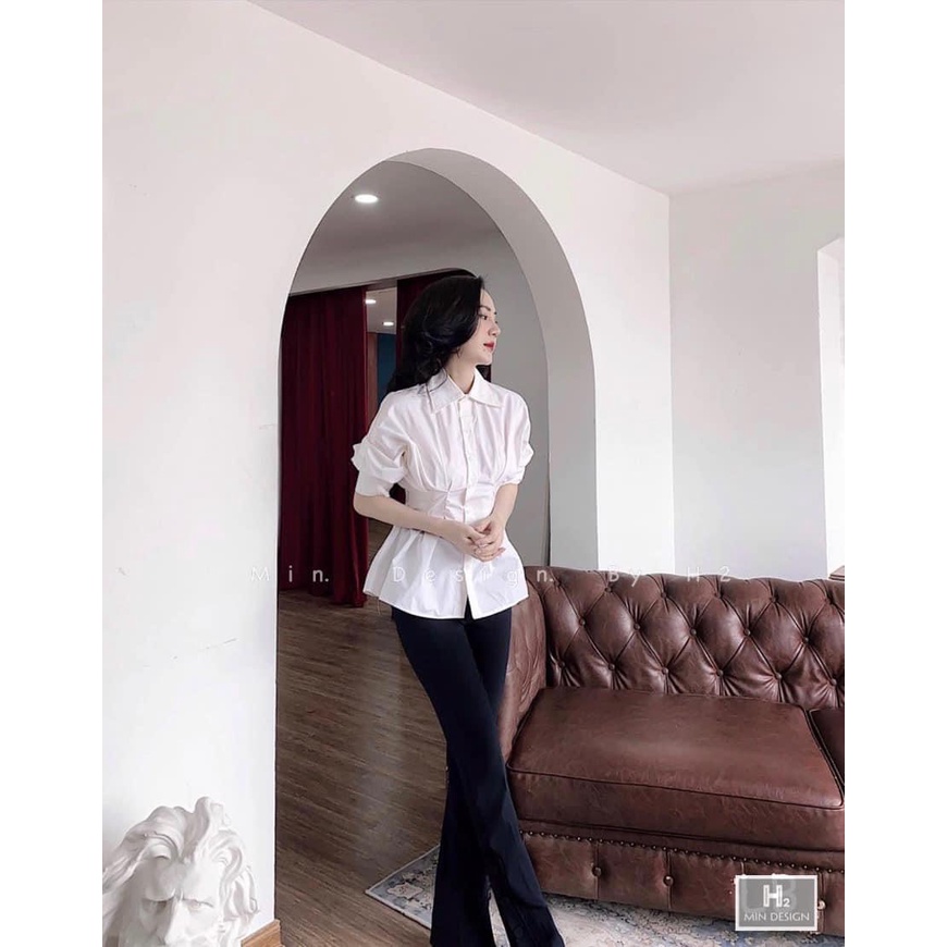 [RẺ VÔ ĐỊCH] Áo sơ mi nữ trắng mẫu xếp ly,tay bồng. | BigBuy360 - bigbuy360.vn