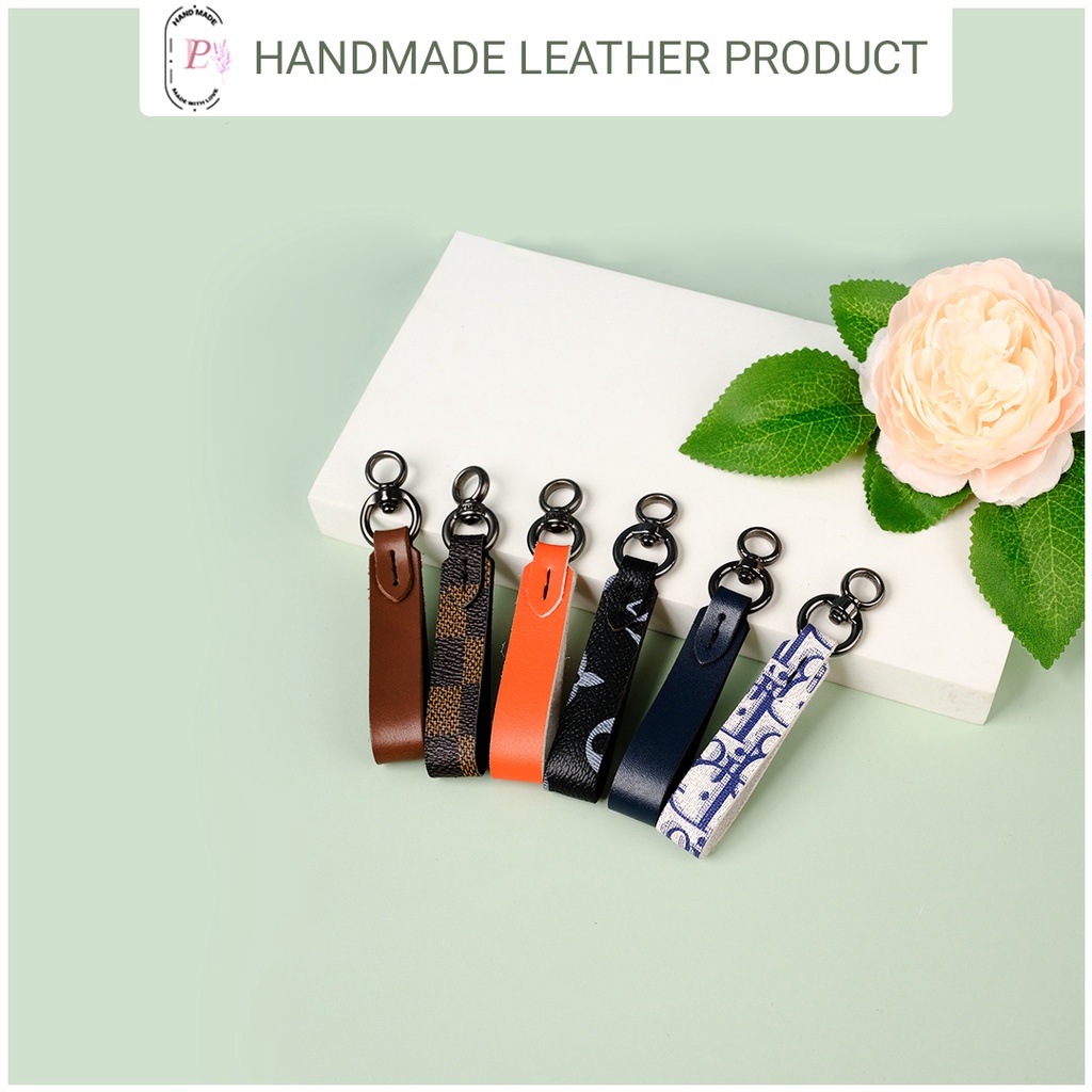Dây tay cầm móc phụ kiện chìa khóa smartkey thời trang handmade khâu tay DTC