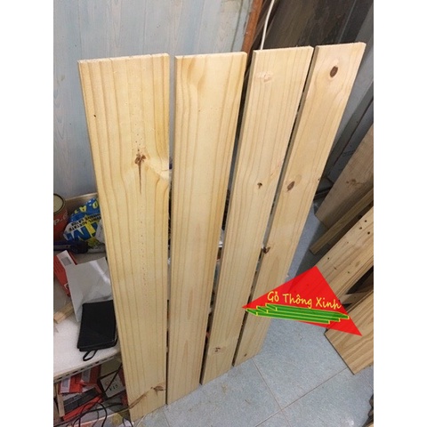 Bó 4 tấm gỗ thông mới đẹp dài 1m2, rộng 12cm, dày 1cm bào láng 4 mặt thích hợp DIY, trang trí, decorde...