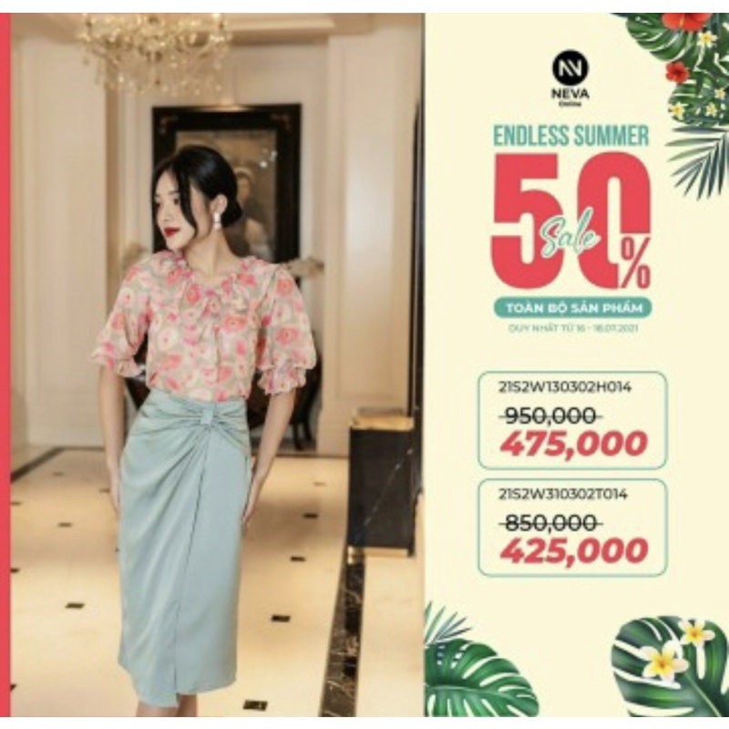 NeVa newtag áo và chân váy size M/L nguyên tag
