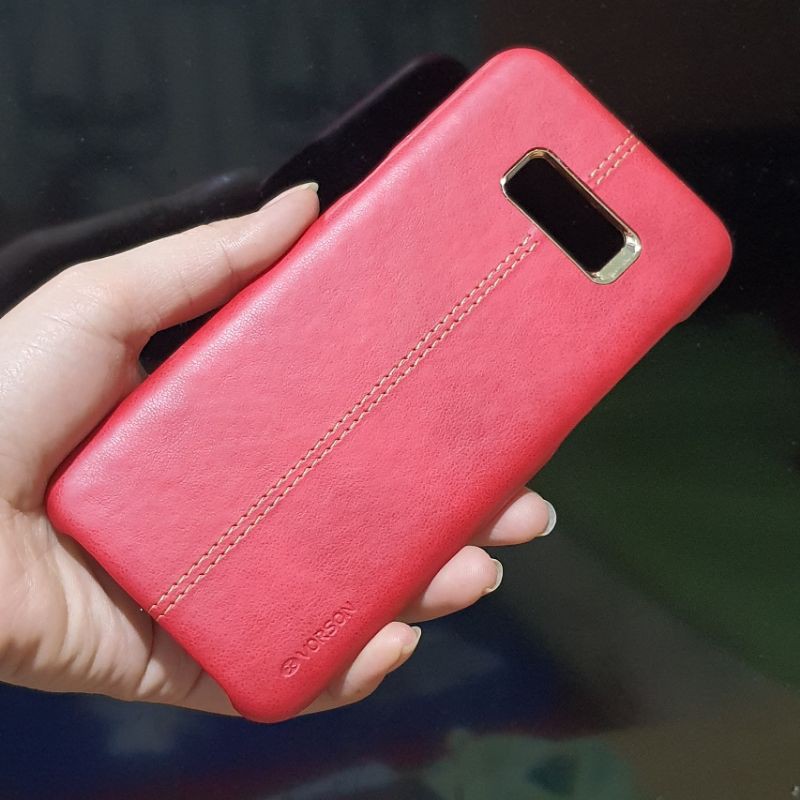 ốp lưng da vorson samsung s8 plus lót nỉ chuẩn đẹp