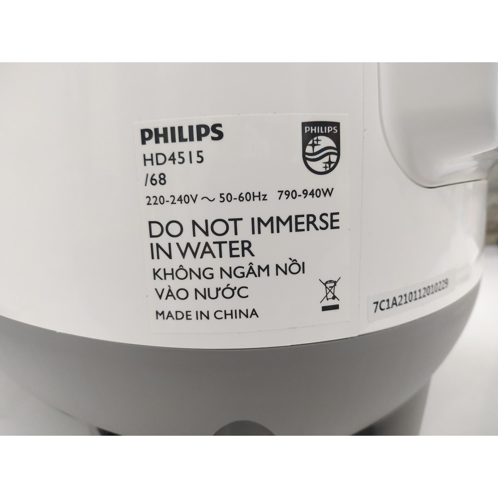 Nồi cơm điện Philips 1.8 Lít HD4515 - Hàng Chính Hãng